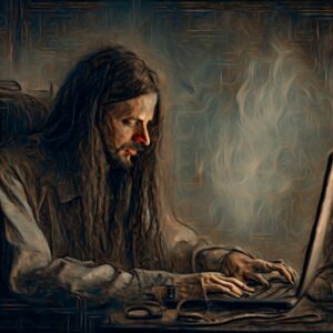 A gloomy cybersecurity professional